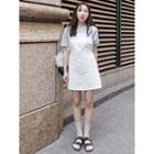 Cross-back A-line Suspender Dress