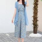 Set: Chiffon Light Jacket + Printed Jumpsuit