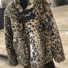 Buckled Faux-fur Leopard Jacket