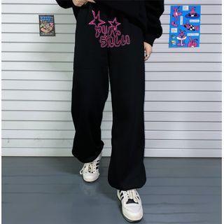 Star Wide Leg Sweatpants