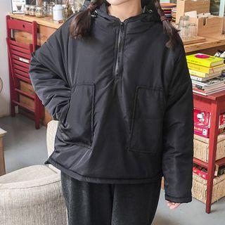 Plain Long-sleeve Padded Top