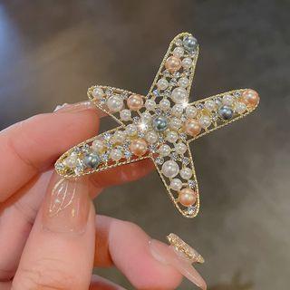 Starfish Faux Pearl / Rhinestone Hair Clip (various Designs)