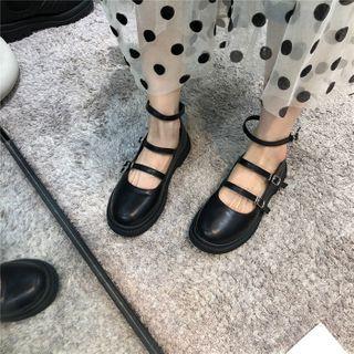 Ankle Strap Mary Jane Platform Pumps