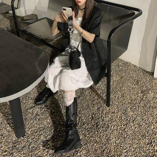 Short-sleeve Blazer / Sleeveless A-line Dress