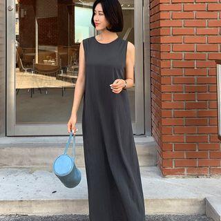 Tie-back Long Tank Dress