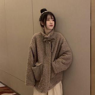 Tie-neck Fleece Jacket