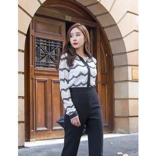 Crochet-detail Lace Shirt