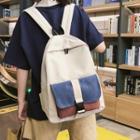 Colored Pouch Canvas Backpack