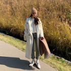 Double-breasted Fuax-shearling Coat