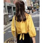 Bow Accent 3/4-sleeve Blouse