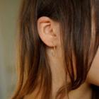 Alloy Hoop Earring 1 Pair - 14k Gold - 2.5cm