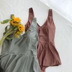 Frilled-hem Swimsuit
