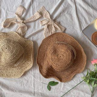 Lace-trim Sun Hat
