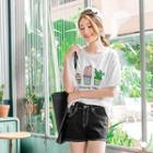 Catus Printed Loose Fit Graphic Tee