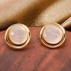 Cat Eye Stone Sterling Silver Earring Cat Eyes Stone Earrings - One Size