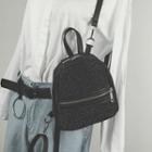Mini Panel Faux Leather Backpack