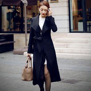 Tie-waist Long Blazer
