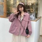 Shirt Jacket / Plain Hoodie / Balloon-sleeve Midi A-line Dress