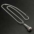 Microphone Pendant Alloy Necklace 272 - Silver - One Size
