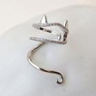 Cat Ear Ring 1 Pc - Right Ear - Silver - One Size