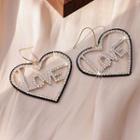 Rhinestone Love Heart Earring
