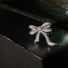 Rhinestone Bow Ring Bow - Silver - One Size