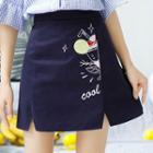 Printed High-waist A-line Skirt