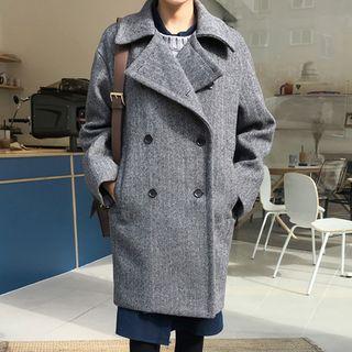 Boxy-fit Herringbone Coat
