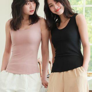 Fleece Lined Plain Tank Top