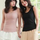 Fleece Lined Plain Tank Top