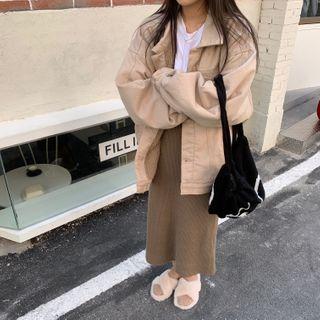 Denim Jacket Khaki - One Size
