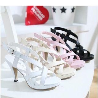 Criss-cross Strap High Heel Sandals