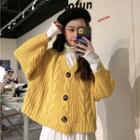 Cable Knit Cardigan / Long-sleeve Top