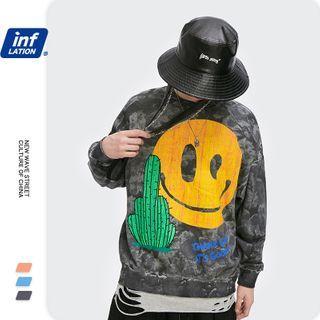 Tie-dyed Printed Loose Sweatshirt