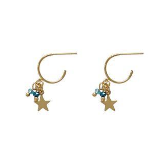 Bead & Star Dangle Earring