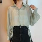 Long-sleeve Sheer Light Shirt
