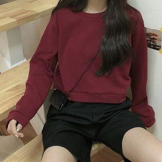 Crew-neck Crop Pullover