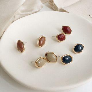 Acetate Hexagon Earring