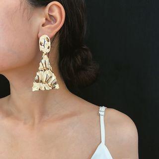 Irregular Alloy Triangle Dangle Earring