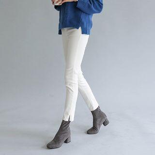 Slit-side Fleece-lined Pants