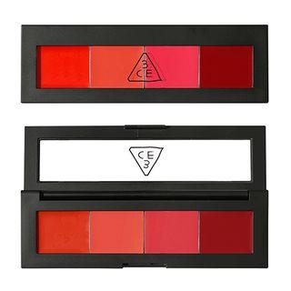 3 Concept Eyes - 2015's Lip Color Palette (#gossip Red) 1.4g X 4