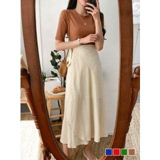 Vivid-color Round-neck T-shirt