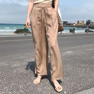 Band-waist Pants With Cord