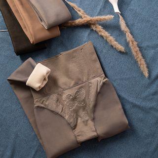 High-waist Embroidered Leggings