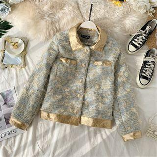 Feathered Buttoned Jacket