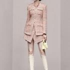 Set: Plaid Jacket + Asymmetrical Skort
