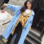 Double Breasted Denim Long Coat