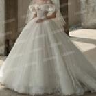 Off Shoulder Lace Ball Gown
