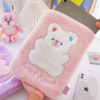 Fluffy Cartoon Bear Tablet Pouch