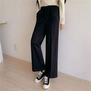Wide-leg Thick Dress Pants